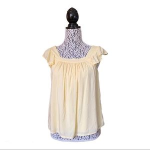 Jun & Ivy Flutter Sleeve Top, Small (never worn)